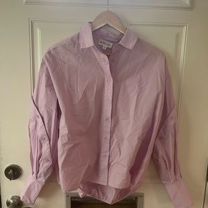 Lavender Cropped button down xs